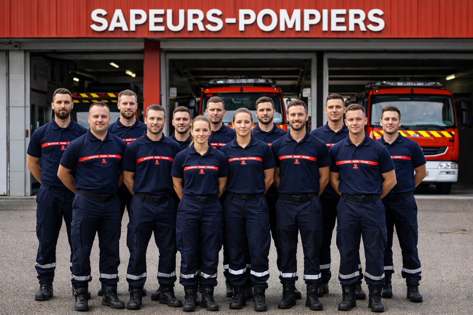 Photo collective des sapeurs-pompiers